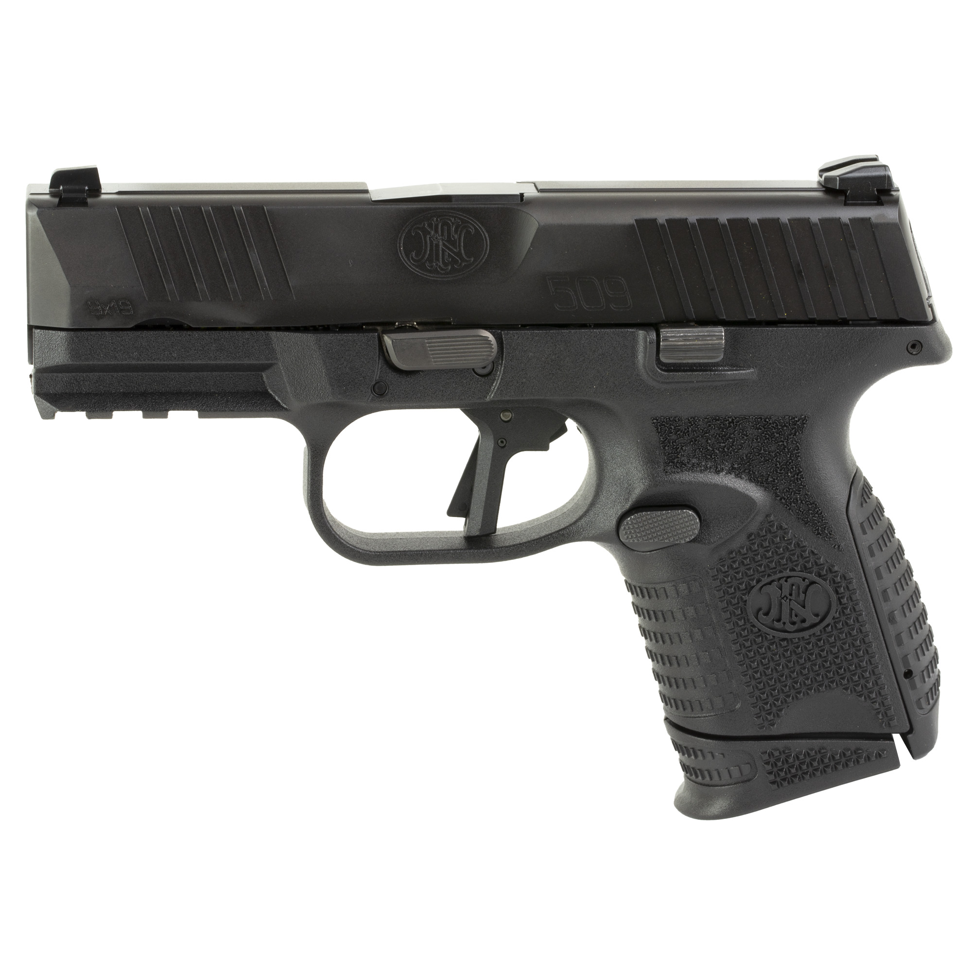 FN 509 9mm Pistol, 3.7" CHF Barrel, 3 Dot Sights, Black - 66101642 - Fnh