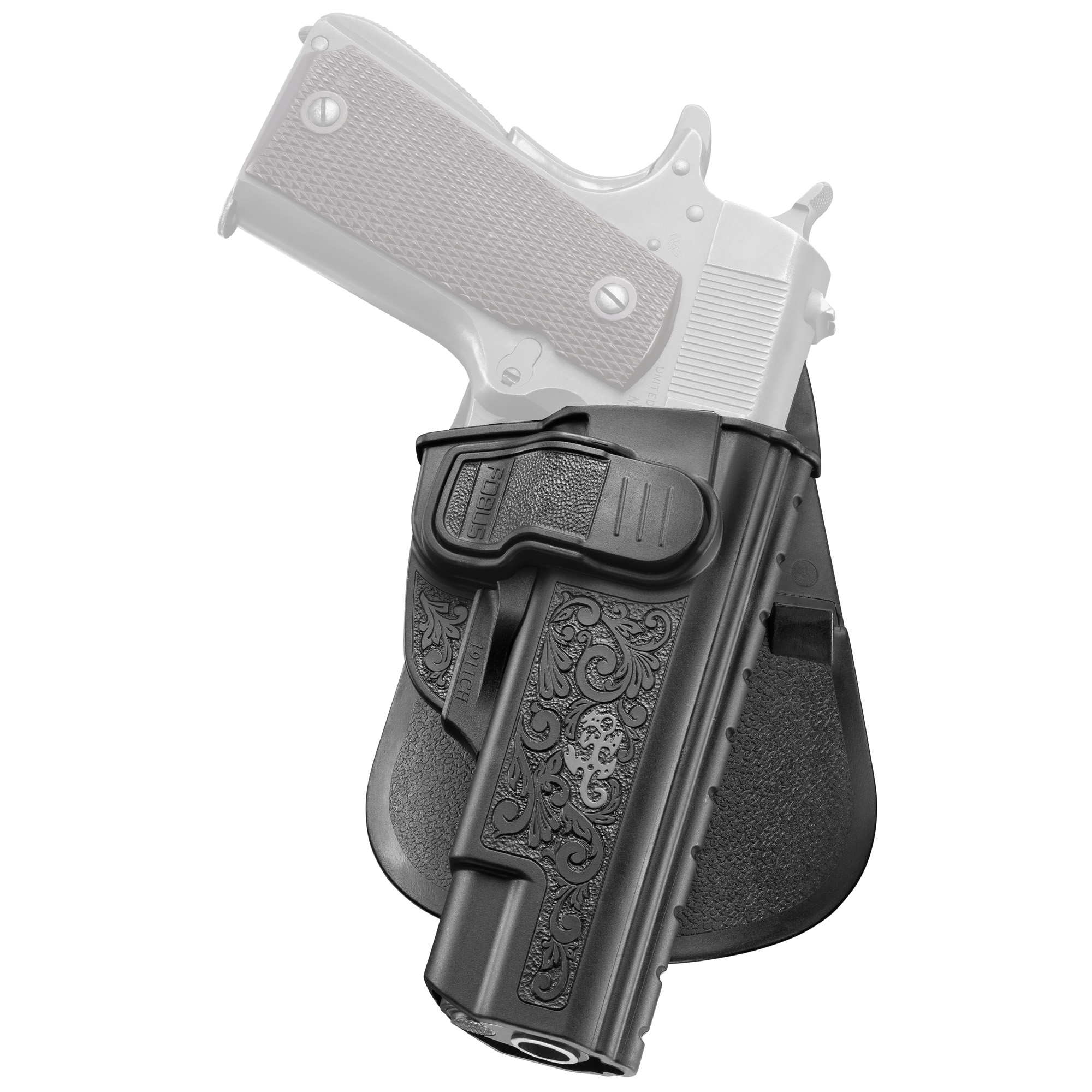 Fobus CH Series, Paddle Holster, Fits All 1911 Style Pistols Without Rail, Right Hand - Fobus Usa