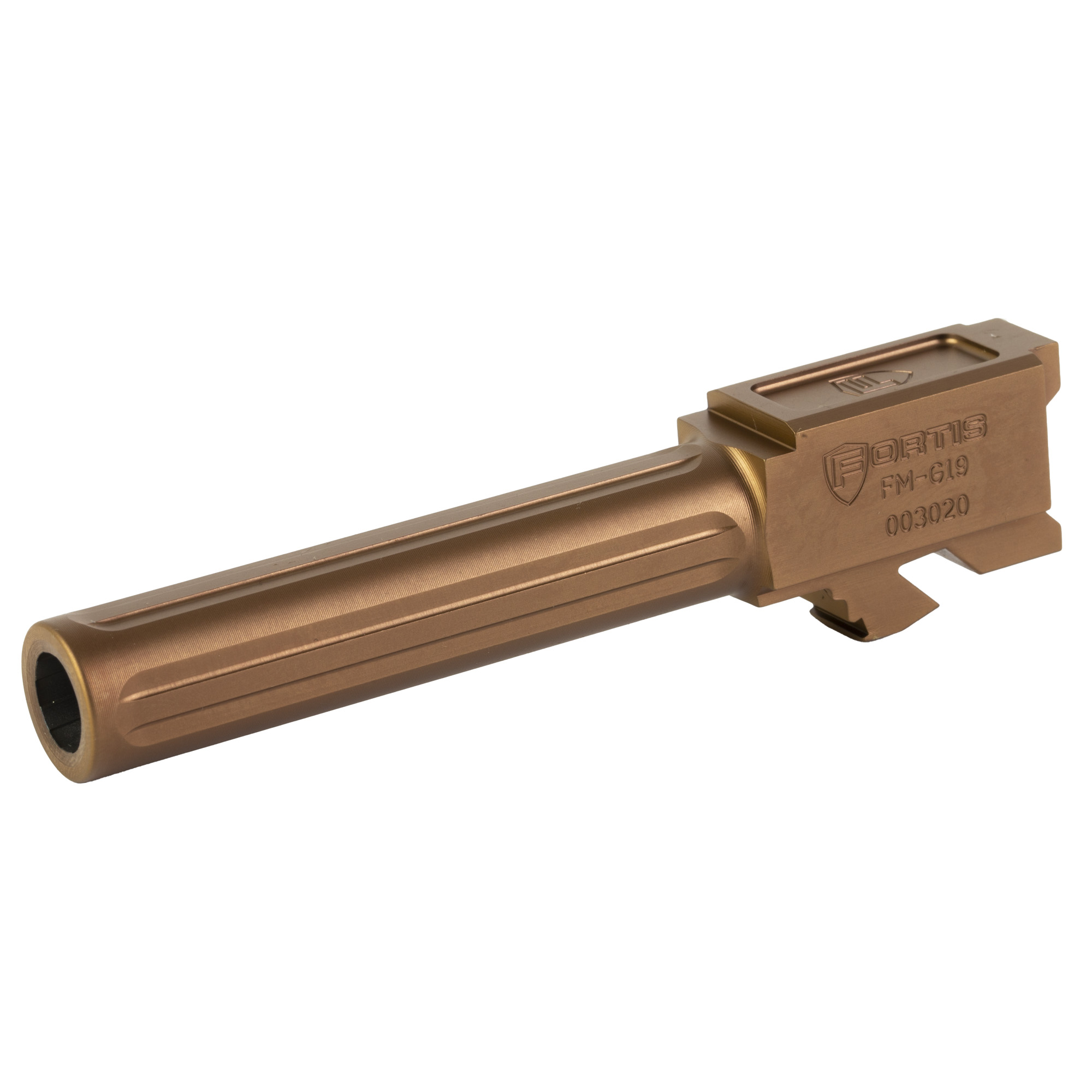 Fortis Match Grade Barrel Fluted Barrel 9mm 4" for Glock 19 - FMG19CPPR - Fortis Manufacturing
