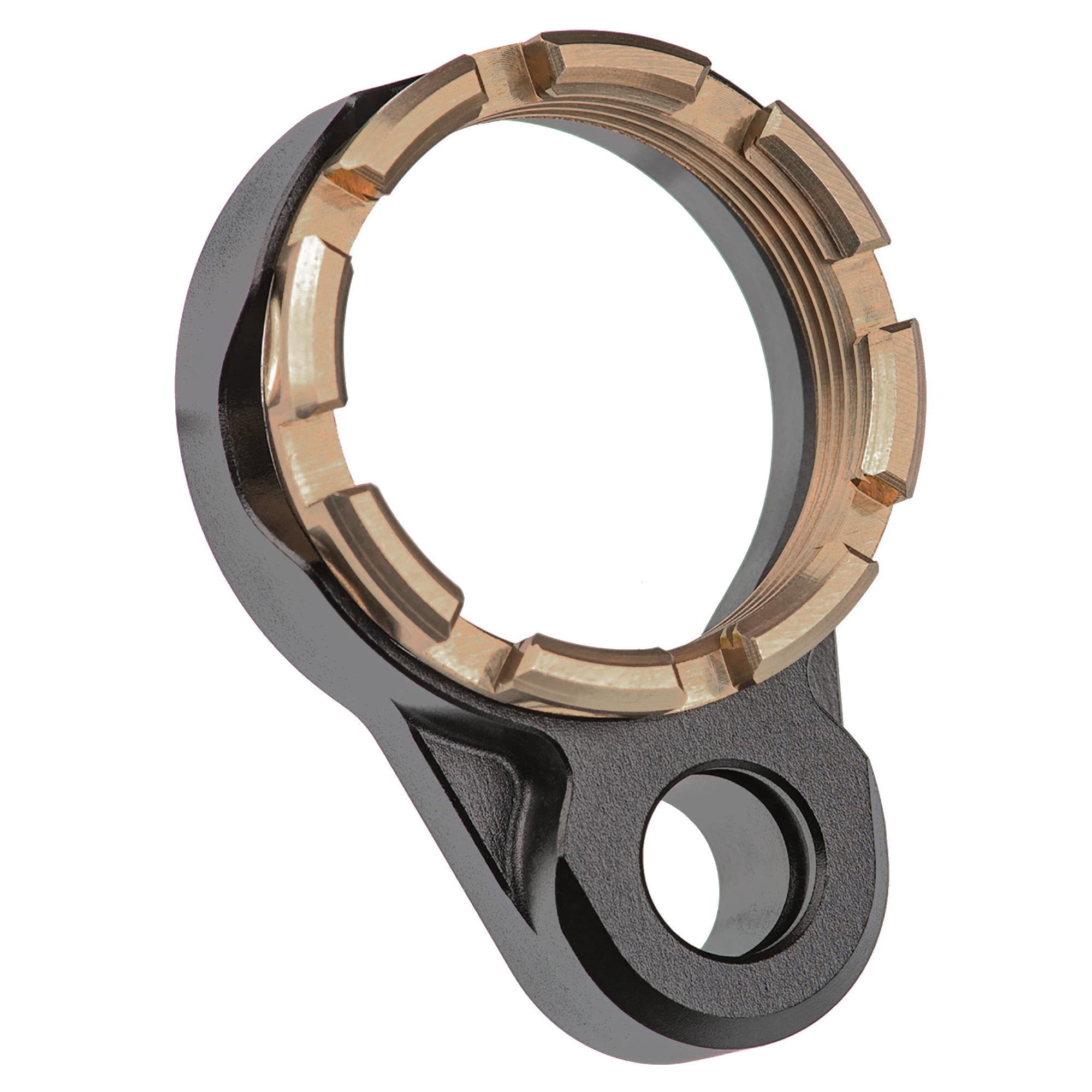 Fortis Light Weight K1 Castle Nut and End Plate Black, Flat Dark Earth - LEBLKK1FDE - Fortis Manufacturing