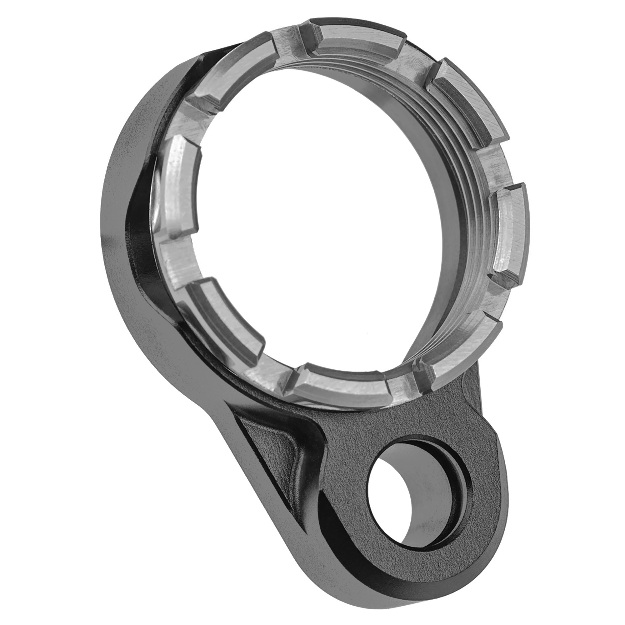 Fortis Light Weight K1 Castle Nut and End Plate Black, Gray - LEBLKK1GRY - Fortis Manufacturing