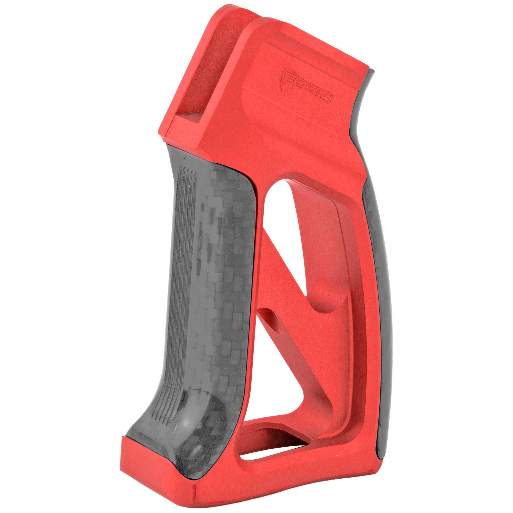 Fortis Torque AR-15 Pistol Grip with Carbon Fiber, Red - TORPGCFRED - Fortis Manufacturing