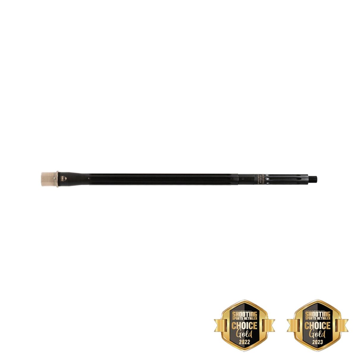 Faxon Firearms Match Heavy Fluted 5R Button Rifled Barrel .223 Wylde 18", Black - Faxon Firearms