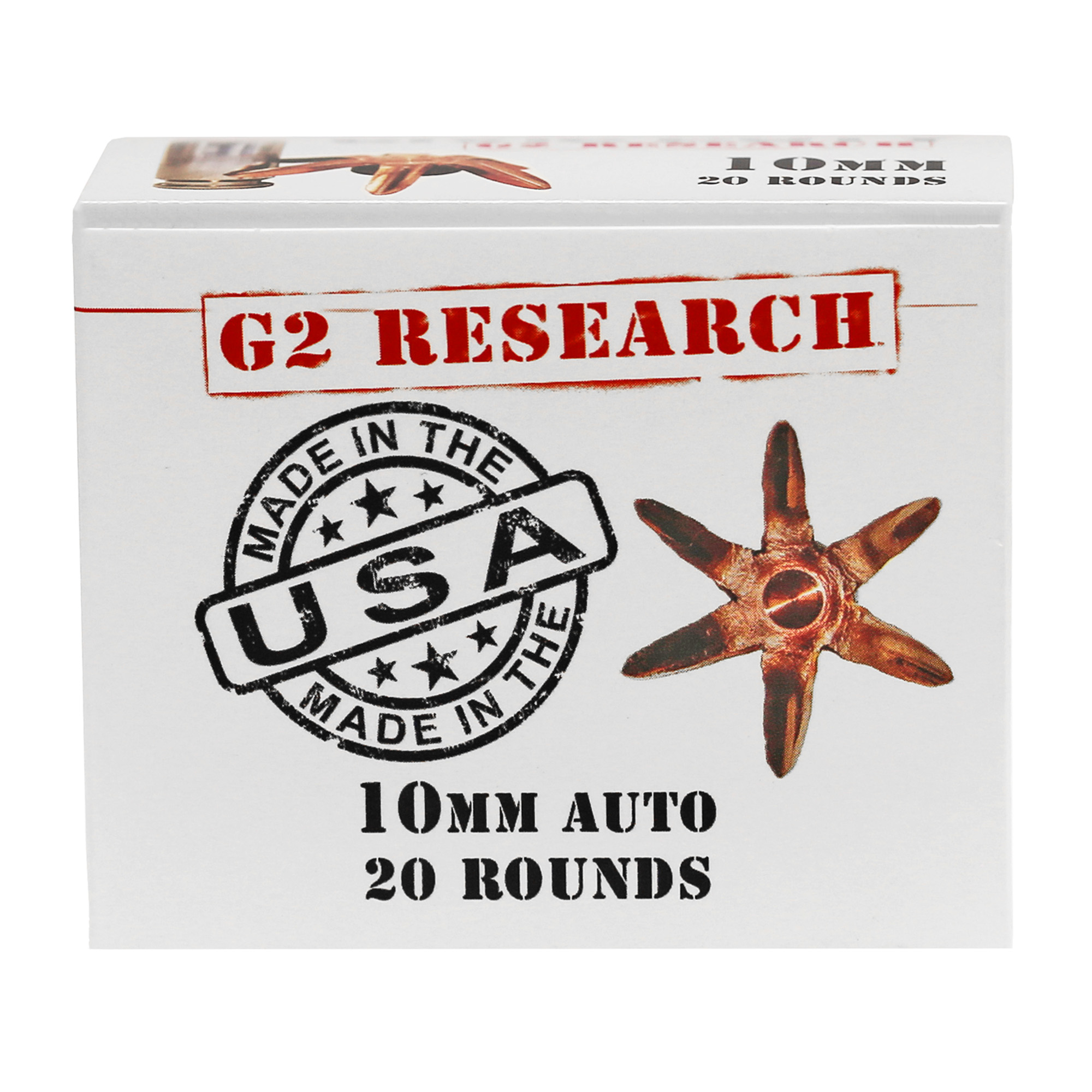 G2 Research Civic Duty 10mm Ammunition, 20 Rounds Solid Copper 122Gr - G00622 - G2 Research