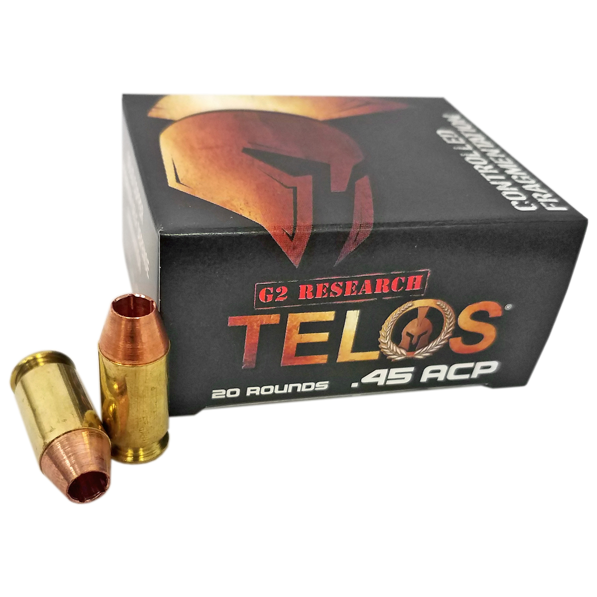 G2 Research Telos .45 ACP Ammunition, 20 Rounds Solid Copper 160Gr - G00629 - G2 Research