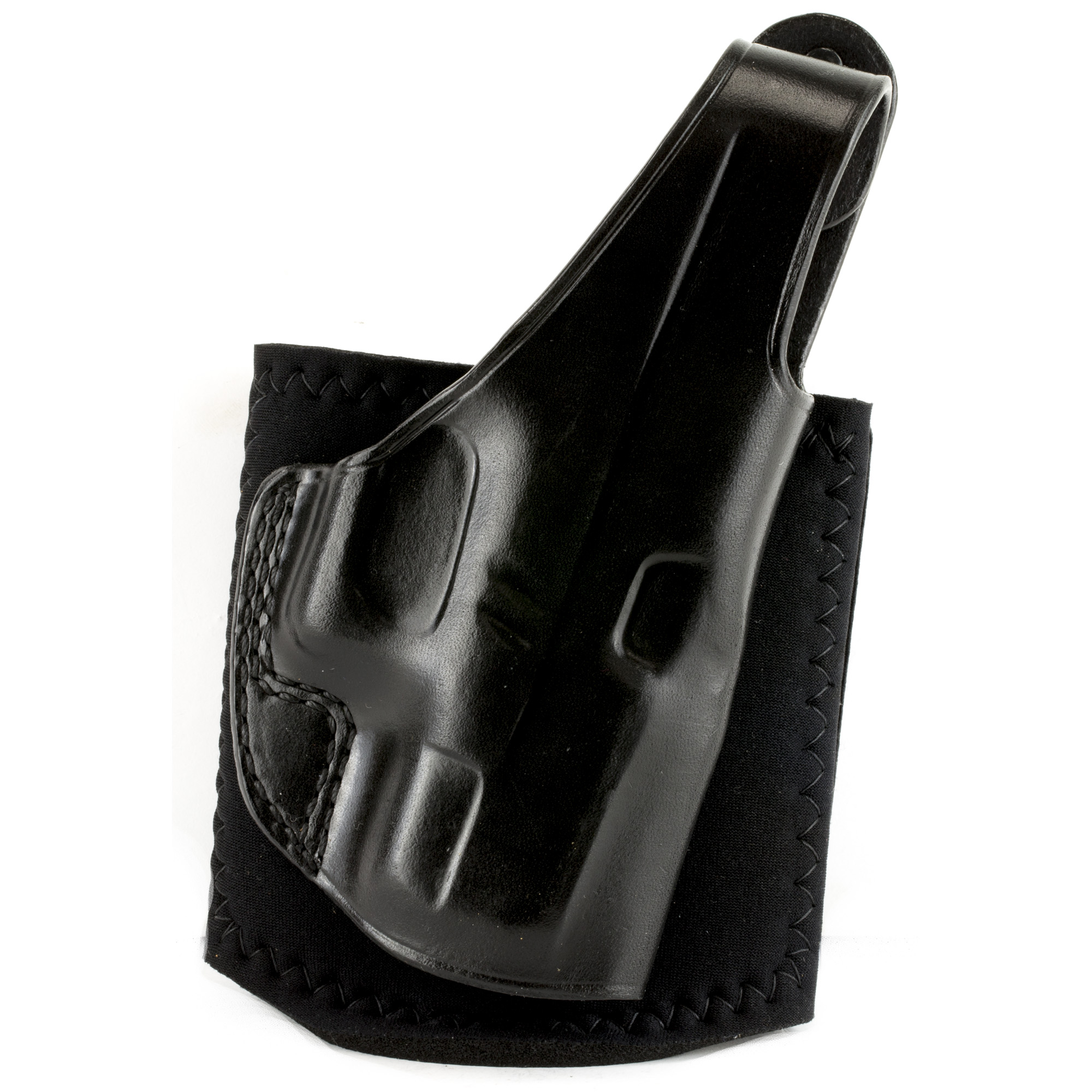 Galco Ankle Glove Ankle Holster, Fits Glock 26, Right Hand, Black Leather