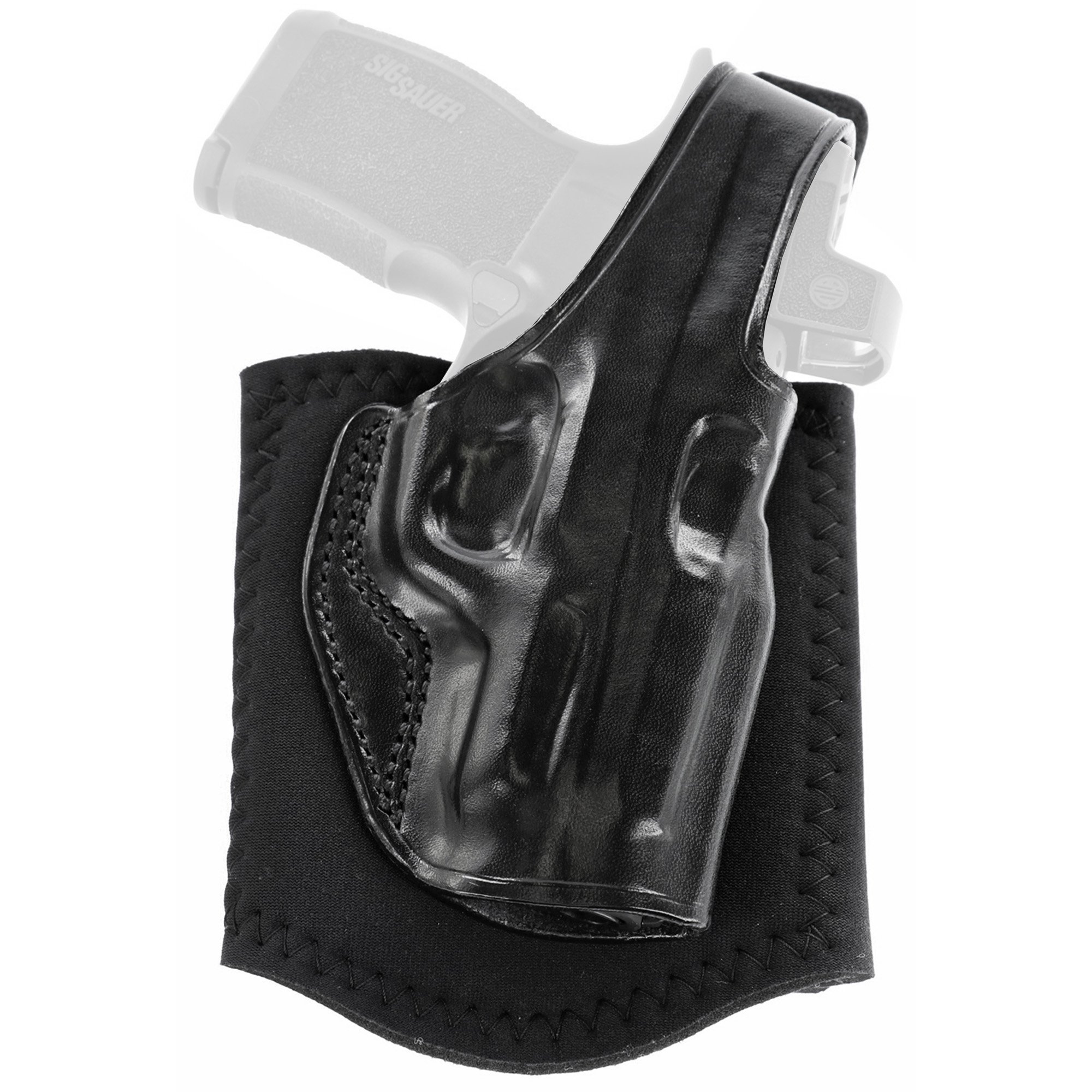 Galco Ankle Glove Ankle Holster, fits SIG-SAUER P365XL w/o Red Dot, Right Hand, Black Leather - Galco