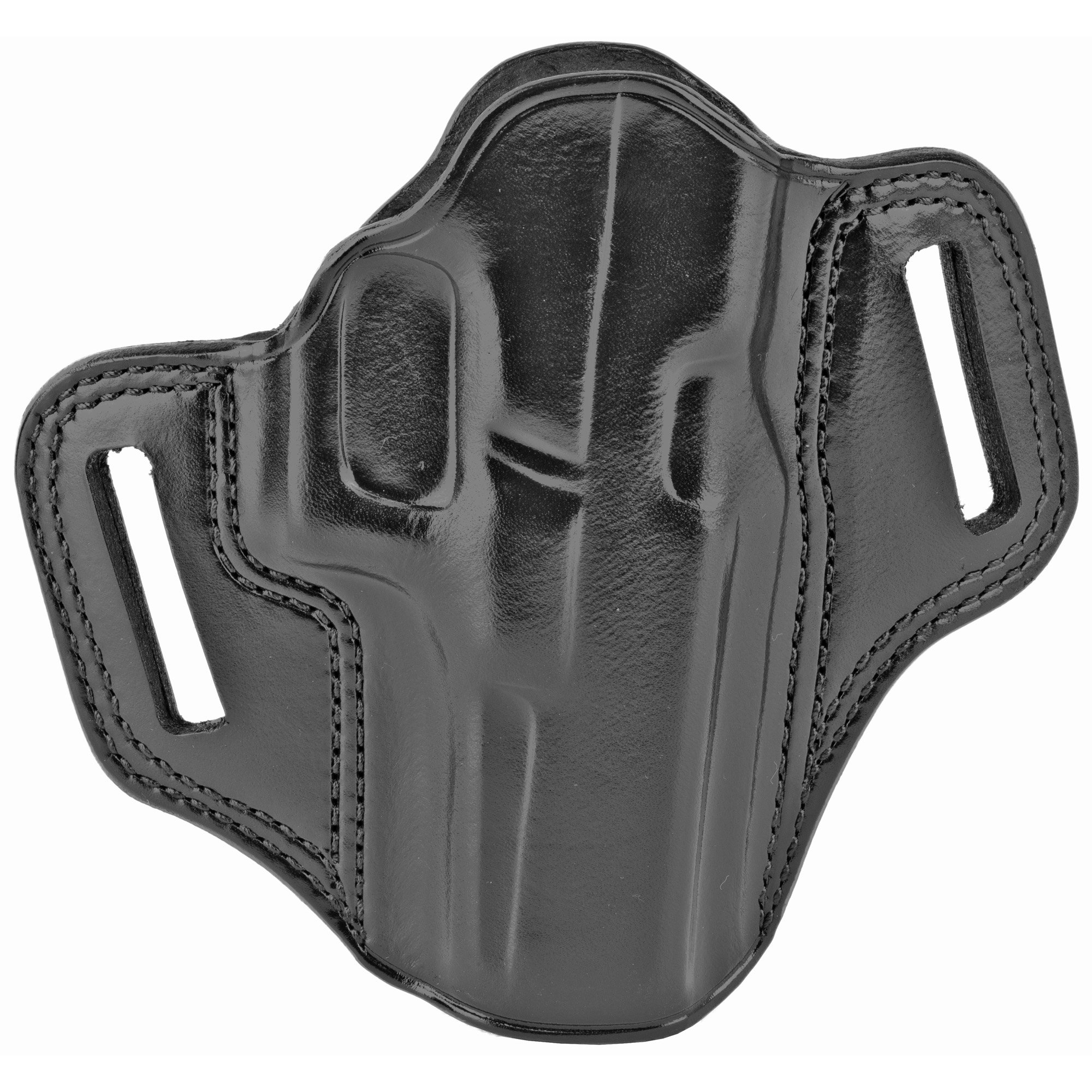 Galco Combat Master Belt Holster, Fits for GLOCK 20, 21, 37, Right Hand, Black Leather - Galco