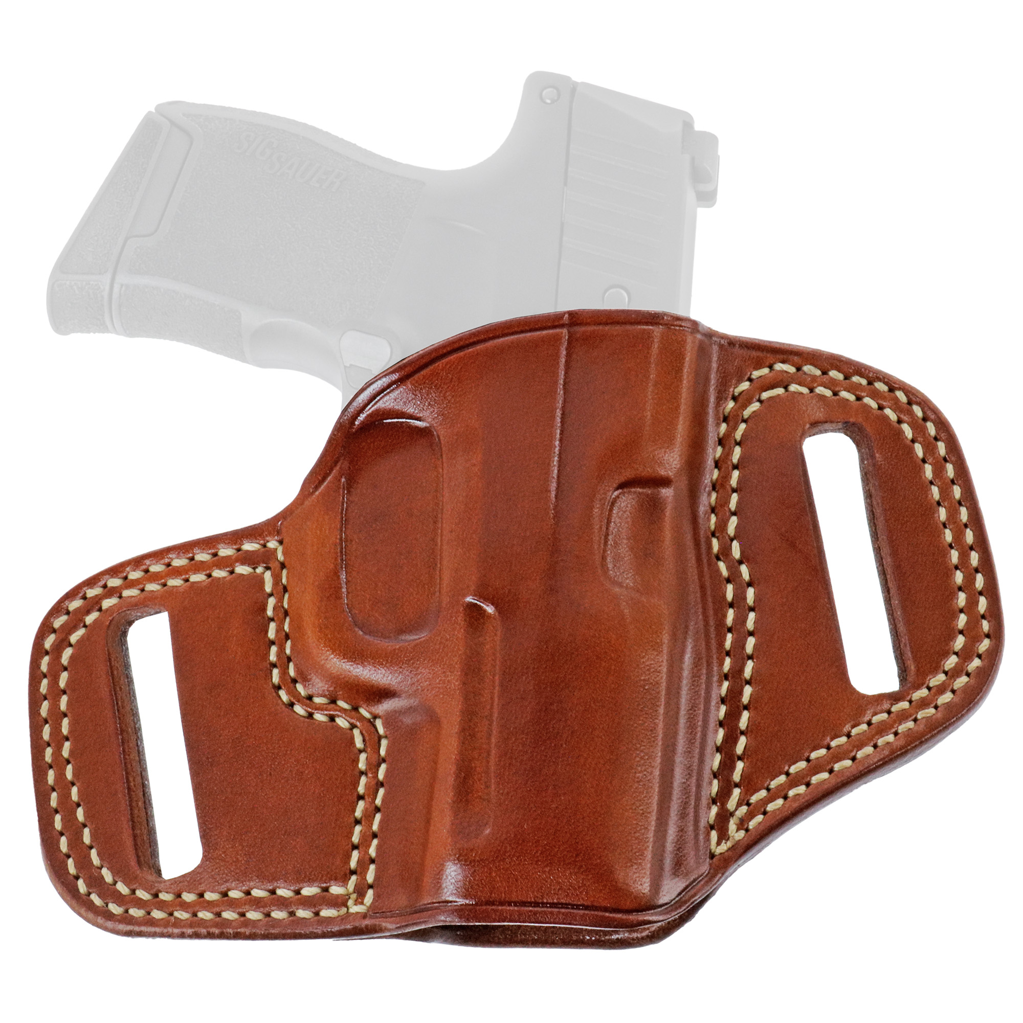 Galco Combat Master Belt Holster, Fits Sig Sauer P365, Right Hand, Tan Leather