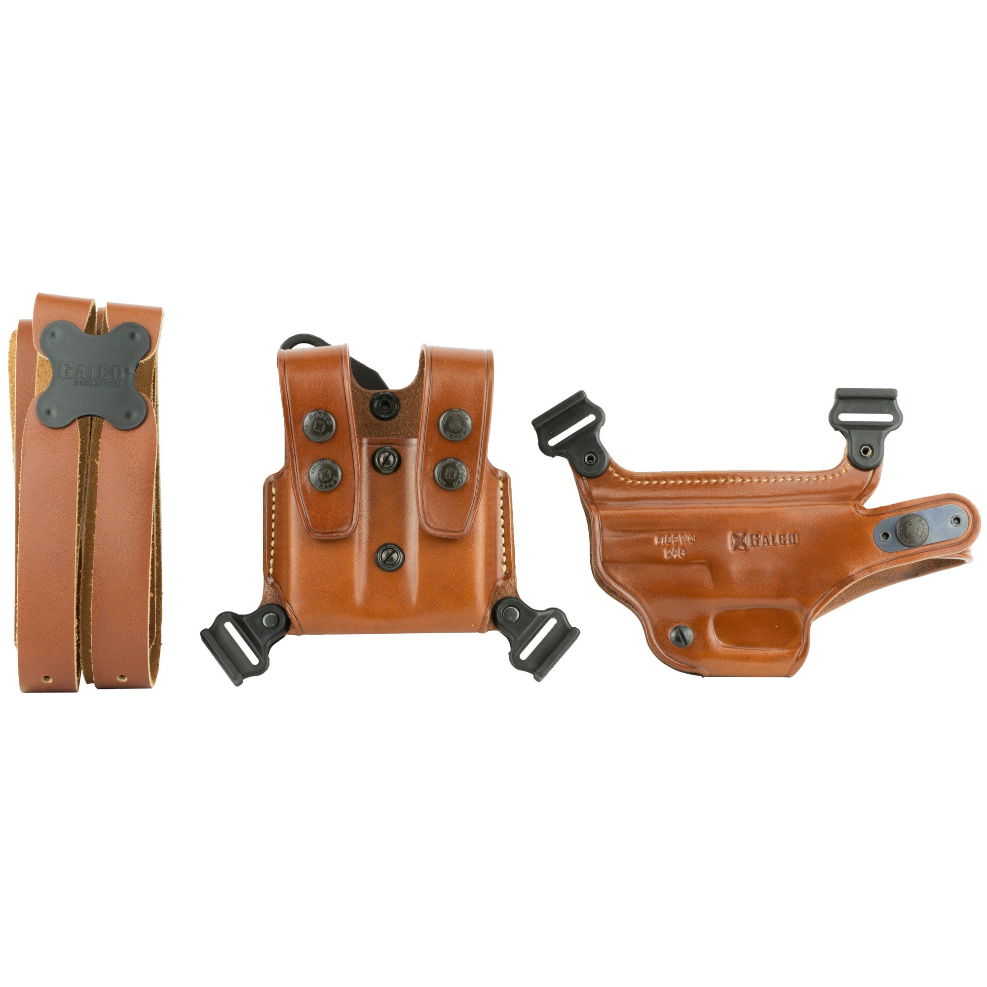 Galco Miami Classic Shoulder Holster, Fits Sig P220/P226/P228/P229, Right Hand, Tan Leather - Galco