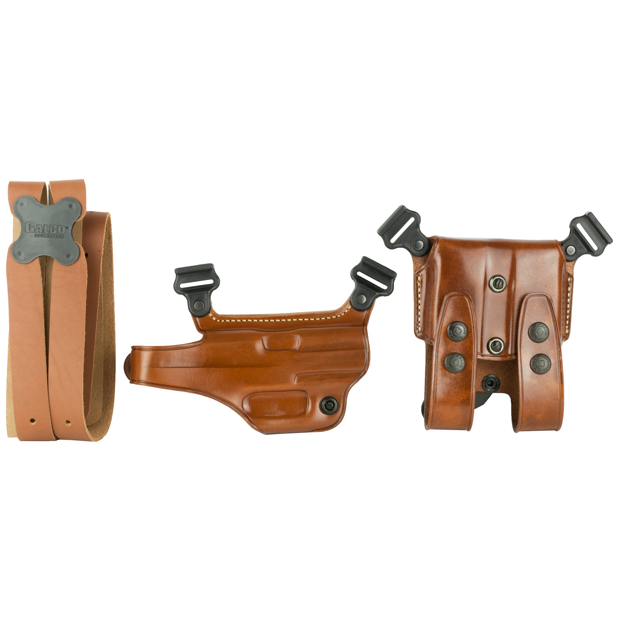 Galco Miami Classic Shoulder Holster, Fits HK USP 9mm/.40S&W/.45ACP, Right Hand, Tan Leather - Galco