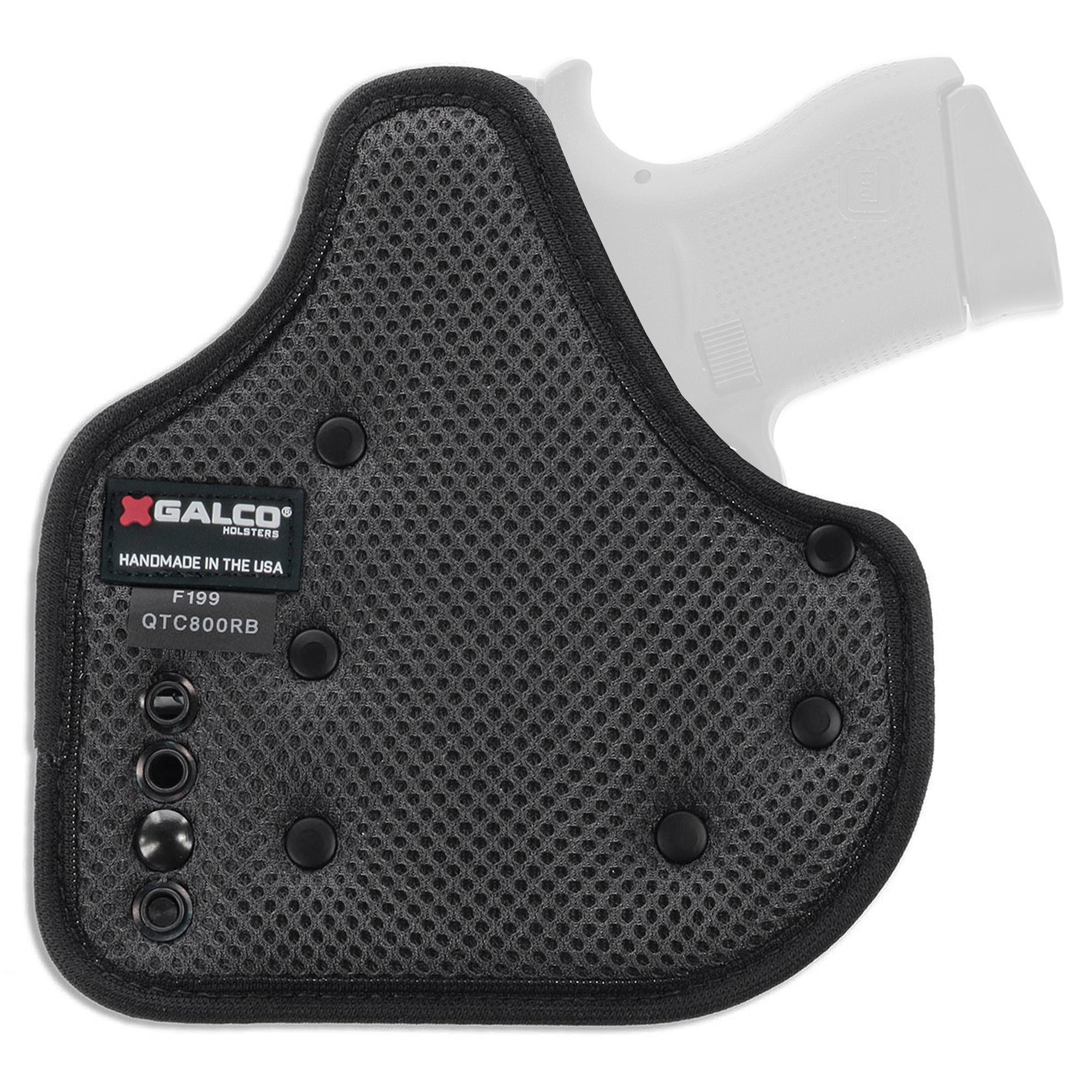 Galco QuickTuk Cloud Right Hand IWB Holster for Glock 43X w Red Dot, Black - QTC800RB