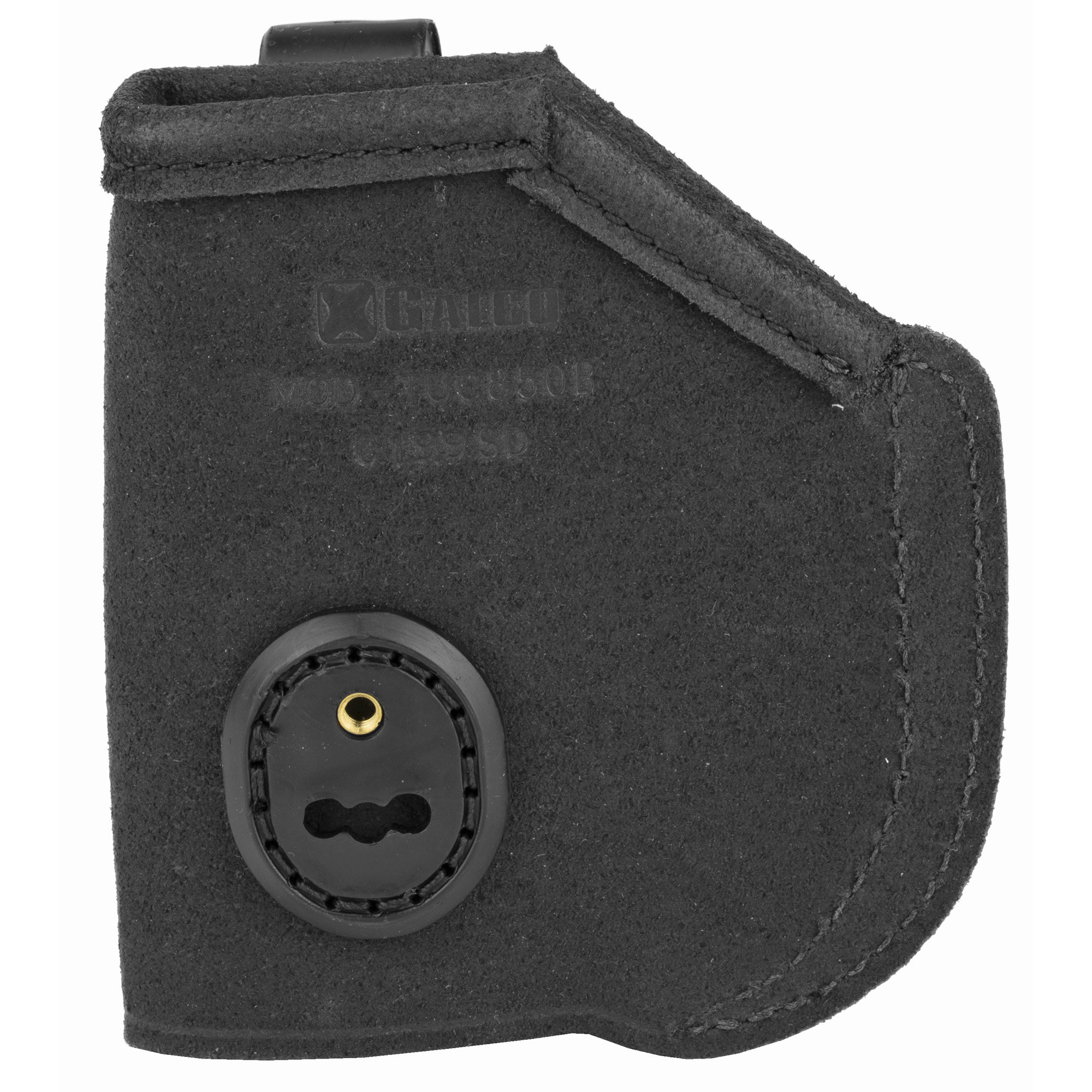 Galco Tuck-N-Go 2.0 Strongside/Crossdraw, IWB Ambidextrous, fits Glock 43 w/TLR6, Black Leather - Galco