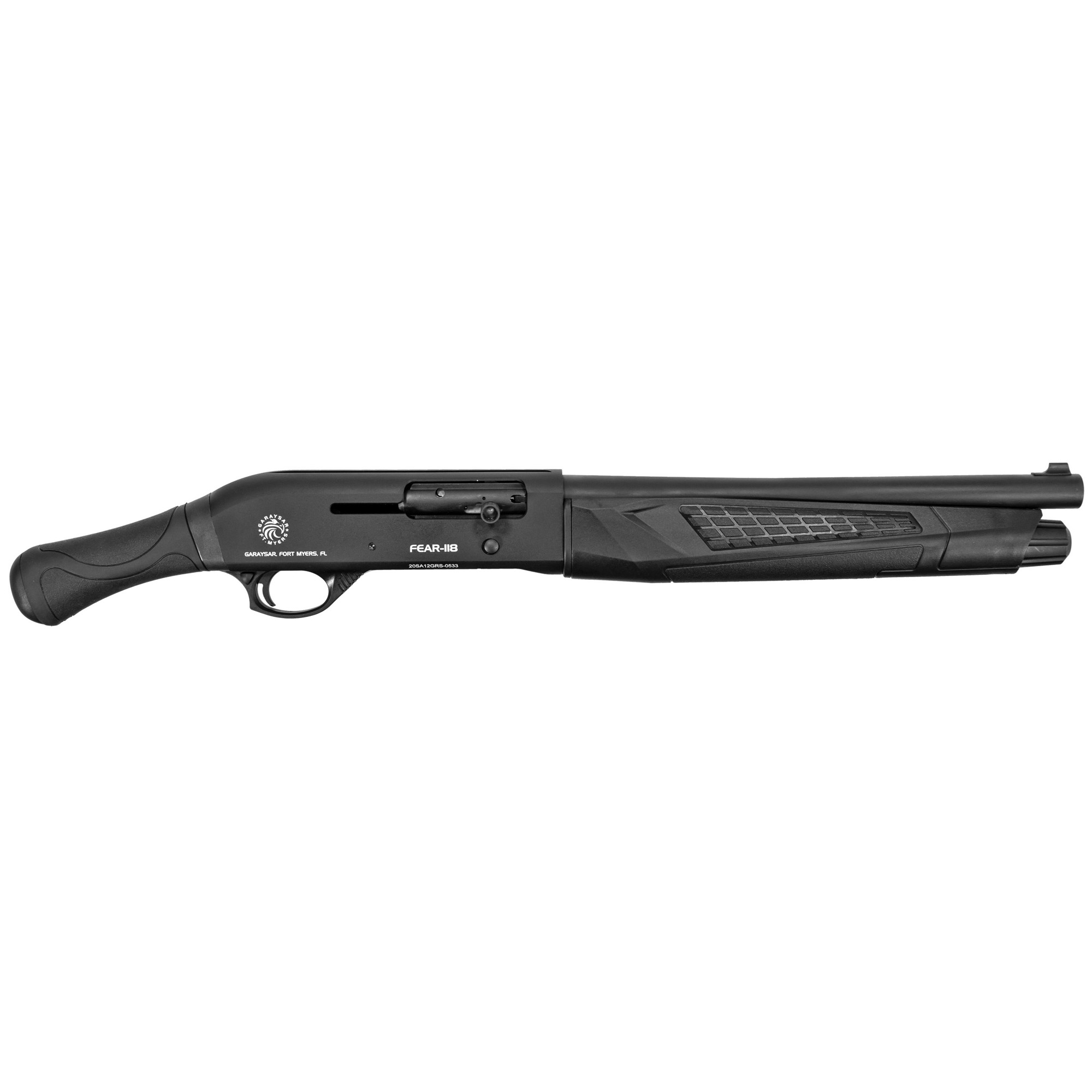Garaysar FEAR 118 12 Gauge Semi-Auto Shotgun, 14.5" Barrel, Black - FEAR118B - Garaysar