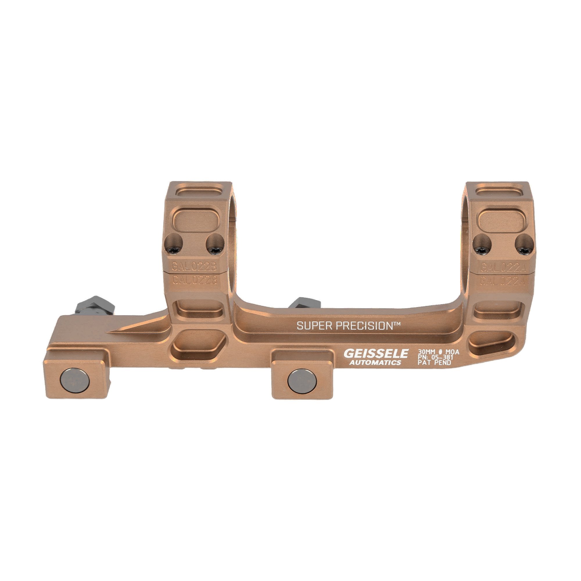Geissele Super Precision Extended Mount 30mm, Desert Dirt - 05381S - Geissele