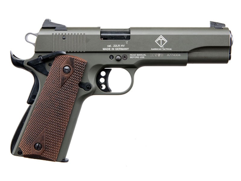 ATI GSG M1911 .22 LR Pistol, Green - GERG2210M1911G - Ati