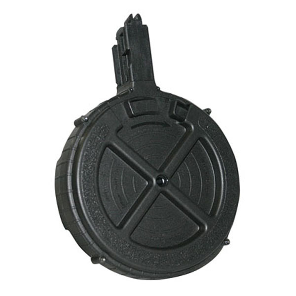 GSG .22 LR Ruger 10/22 110 Round Rotary Drum Magazine, Black - GERMR110TEN22 - Ati