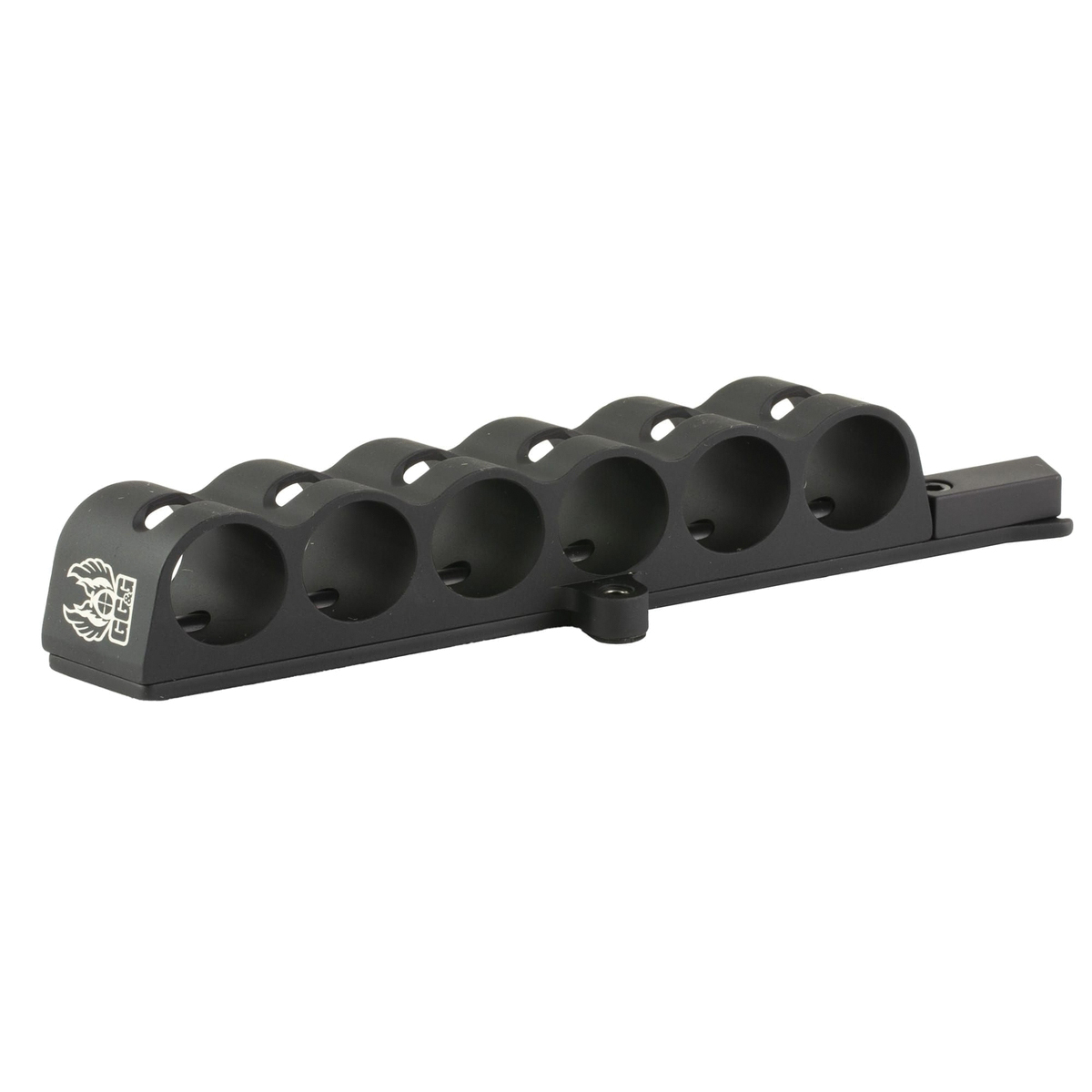 GG&G 12 Gauge Side Saddle Shell Holder, 6 Shells Black - Gg&G