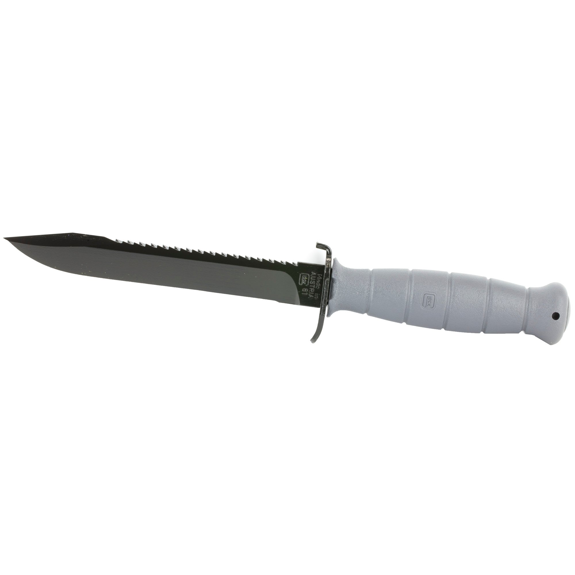 Glock Field Knife Fixed Blade Knife Gray Plain Root Saw 6.5" KG039180 1095 Carbon - Glock