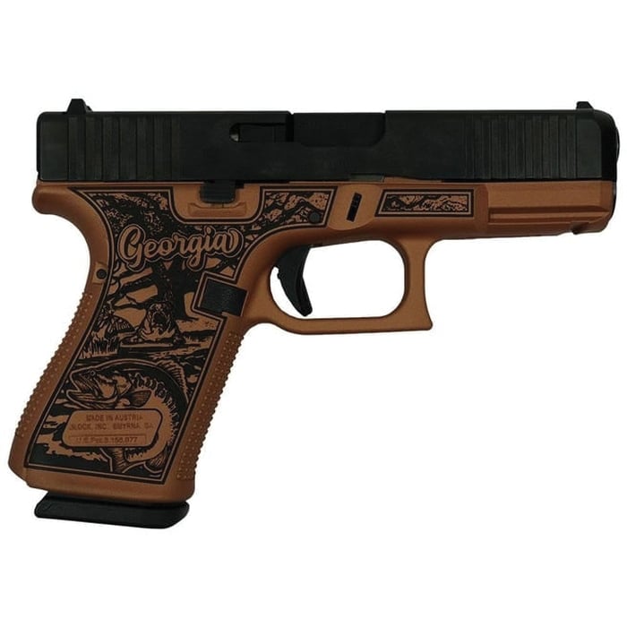 Glock G19 Gen5 Custom Georgia Clay Compact 9mm 4.02" 15rds, Georgia Clay Brown - Glock