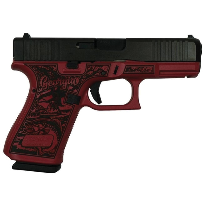 Glock G19 Gen5 Custom Georgia Red Compact 9mm 4.02" 15rds, Georgia Red - Glock