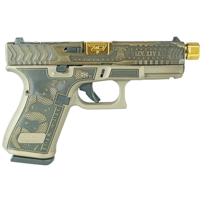 Glock G19 Gen5 Custom Revolution Colonial Brown Compact 9mm 4.02" 15rds, Brown - Glock