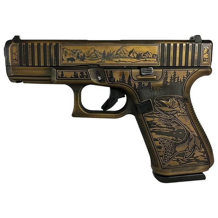 Glock G19 Gen5 Custom Western Compact 9mm 4.02" 15rds, Western Bronze - Glock