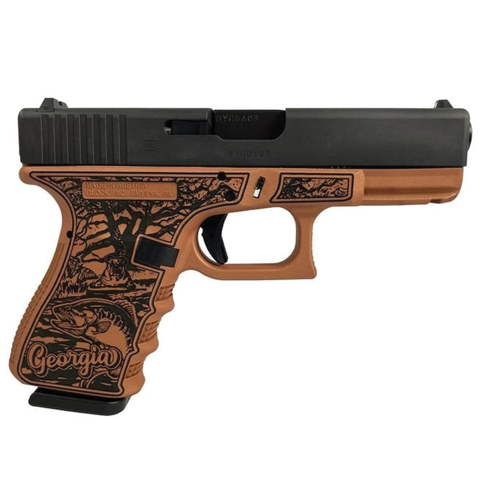 Glock G19 Gen3 Custom Georgia Clay Compact 9mm 4.02" 15rds, Tan - Glock