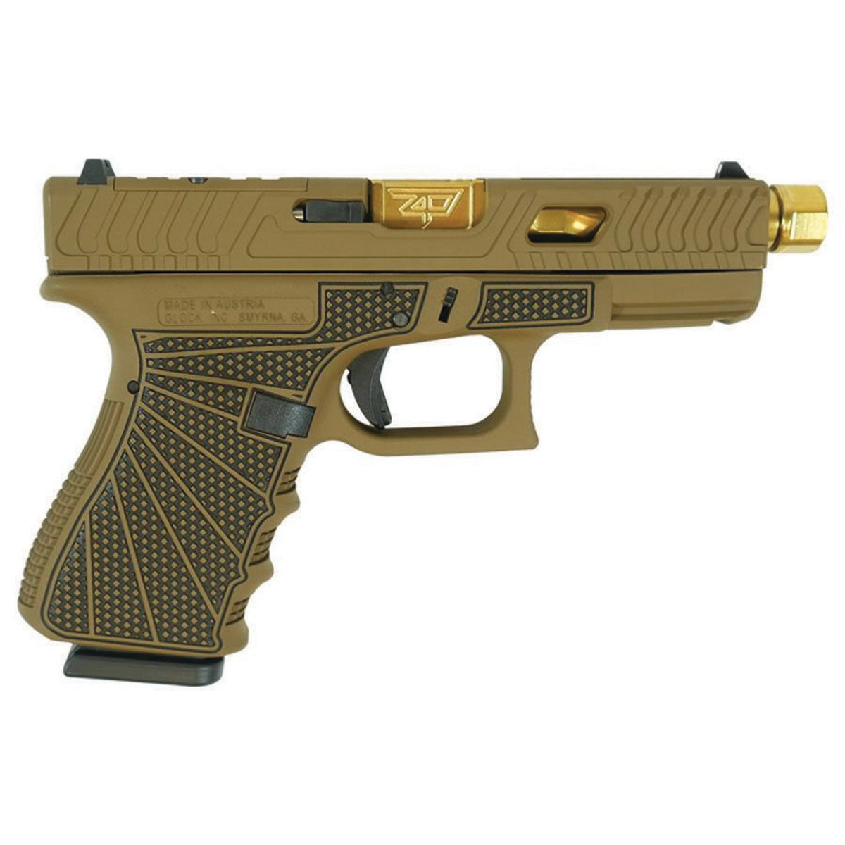 Glock G19 Gen 3 Custom Jimbo Ripple Stippled Compact 9mm 4.02" 15rds - Glock