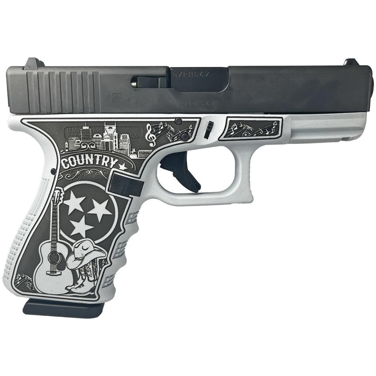 Glock G19 Gen 3 Custom Tennessee Navy Gray Compact 9mm 4.02" 15rds, Gray