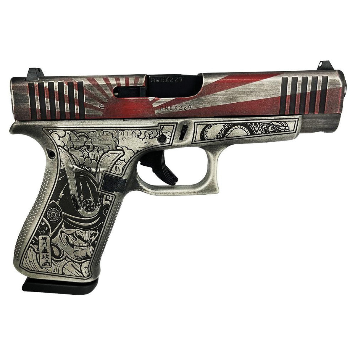 Glock G48 Gen 5 Custom Rising Sun Bushido Compact 9mm 4.17" 10rds - Glock