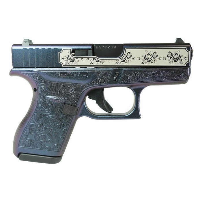 Glock G42 Custom Glock & Roses Mongoose Purple Subcompact .380 ACP 3.25" 6rds, Mongoose Purple - Glock