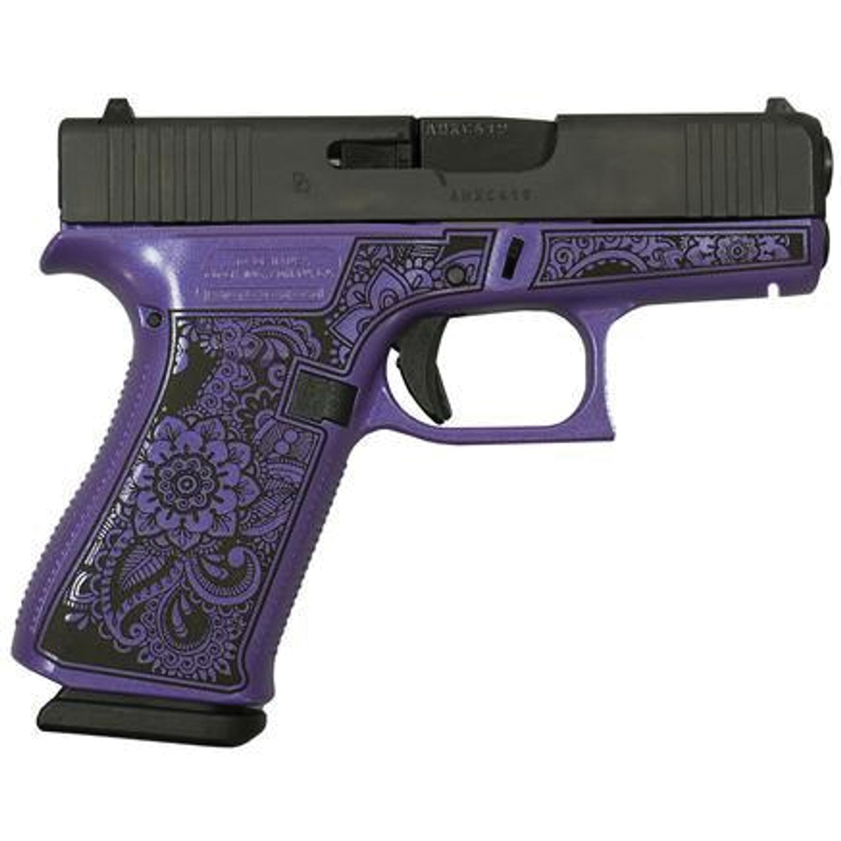 Glock G43X Mandala Subcompact 9mm 3.41" 10rds, Purple Pearl - Glock