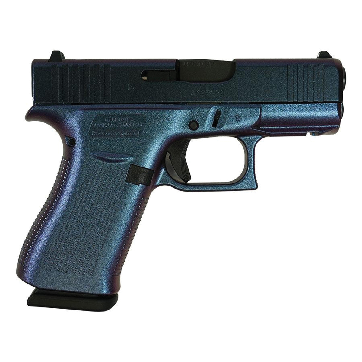 Glock G43X Mongoose Purple Subcompact 9mm 3.41" 10rds, Mongoose Purple