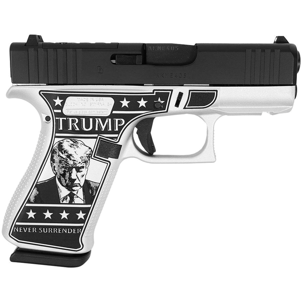 Glock G43X Custom Trump Mug Shot Subcompact 9mm 3.41" 10rds - Glock