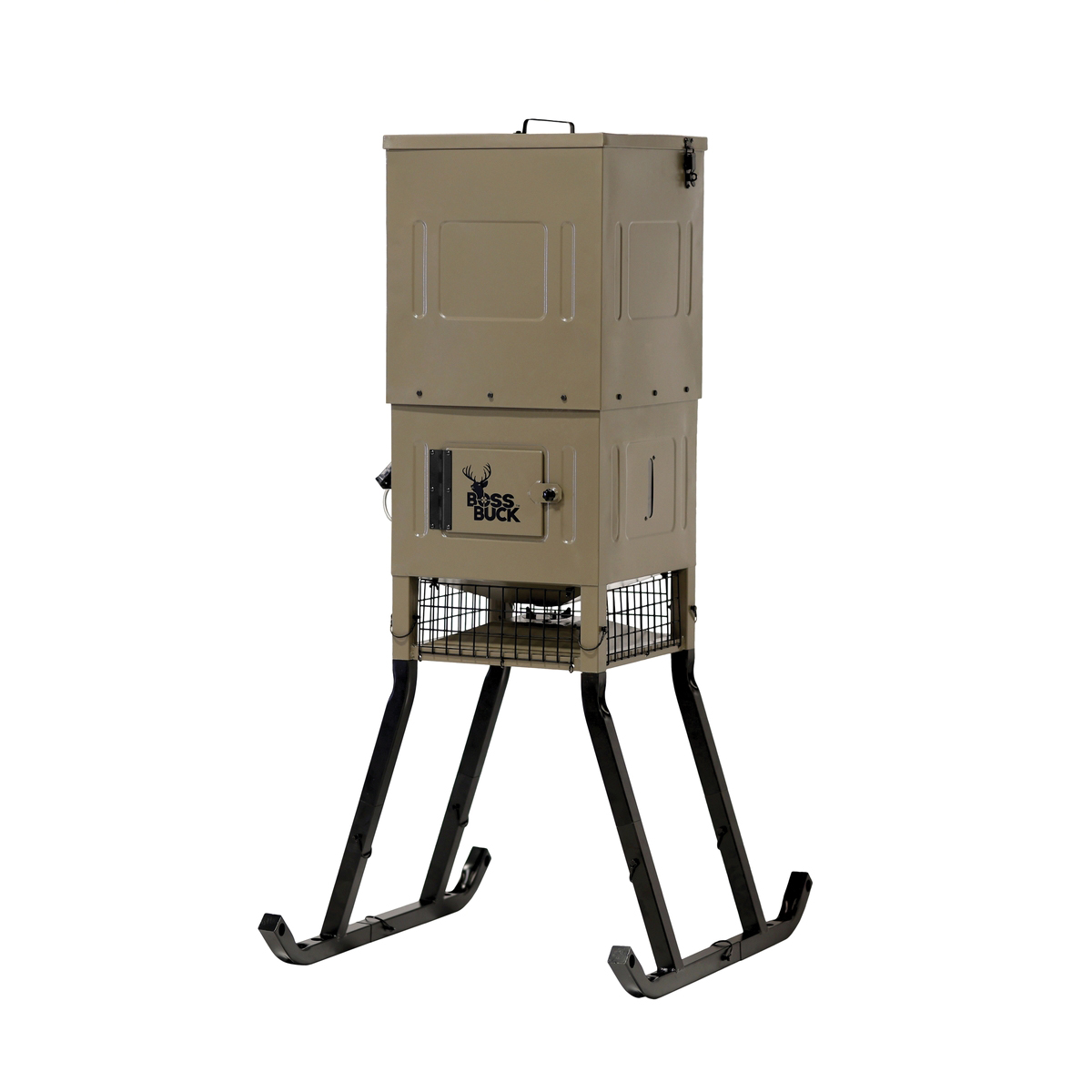 Boss Buck 300 lb Stand and Fill Sled Feeder, Tan - Boss Buck