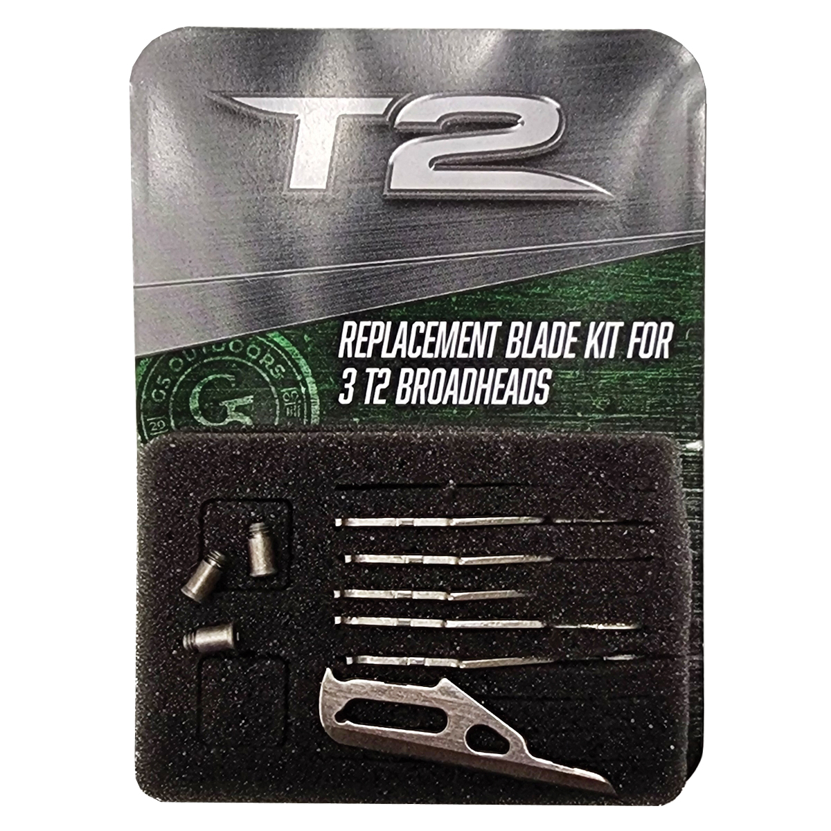 G5 Outdoors T2 100 gr/125 gr Broadhead Replacement Blade Kit, Gray - G5 Outdoors