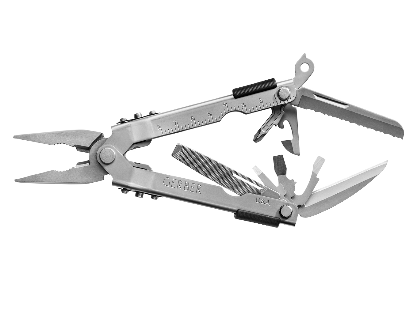 Gerber Multi-Plier 600 Needlenose Multi-tool, Stainless - 47530 - Gerber