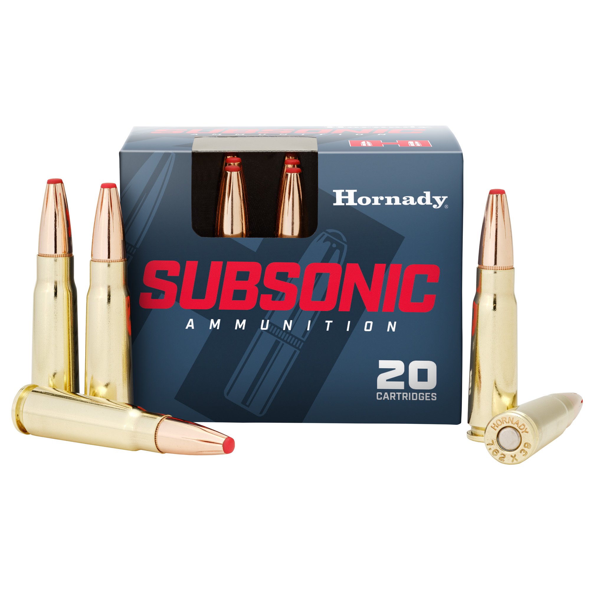 Hornady Subsonic 7.62x39mm Ammunition, 20 Rounds Sub-X 255Gr - 80787 - Hornady