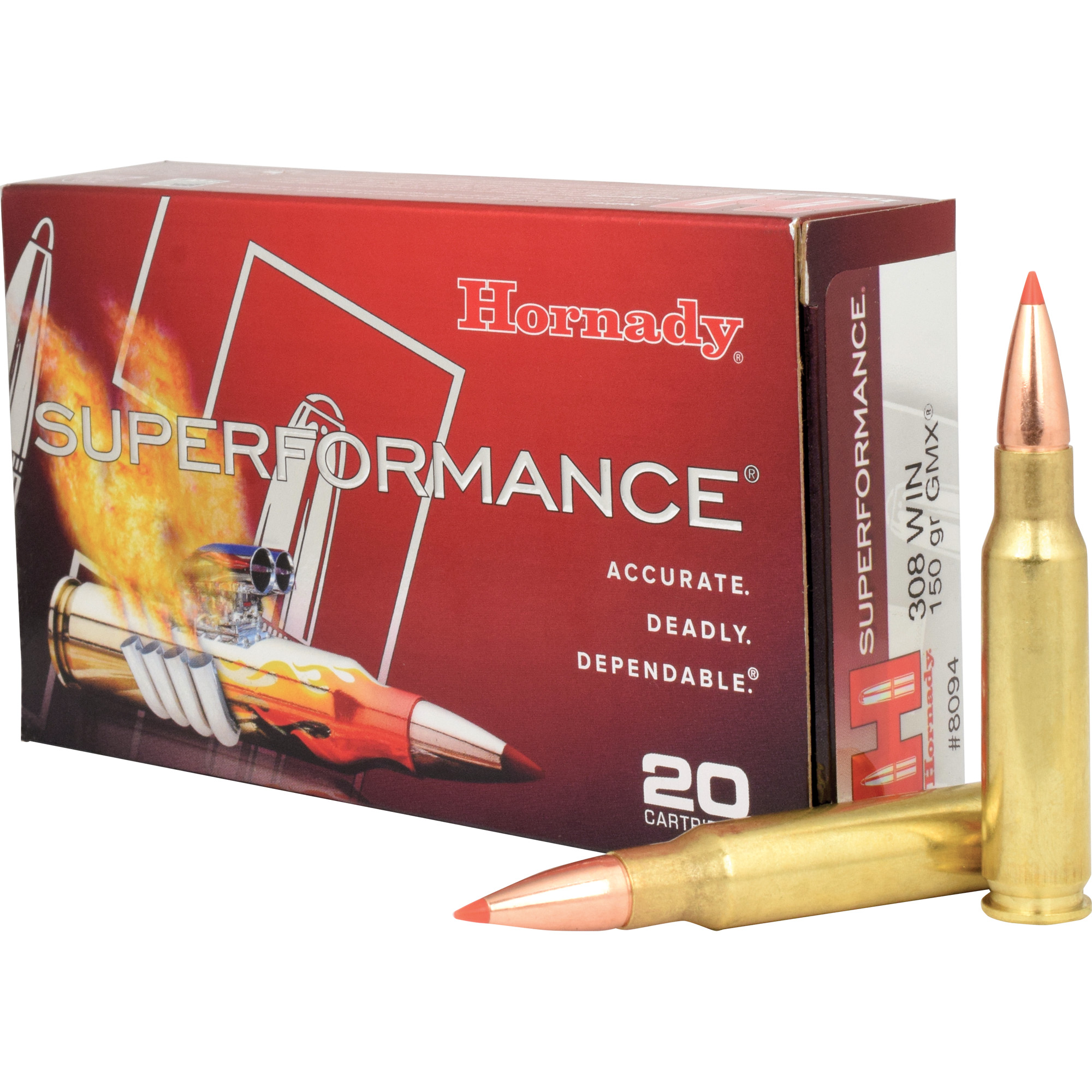 Hornady Superformance .308 Win Ammunition, 20 Rounds CX 150Gr - 80944 - Hornady