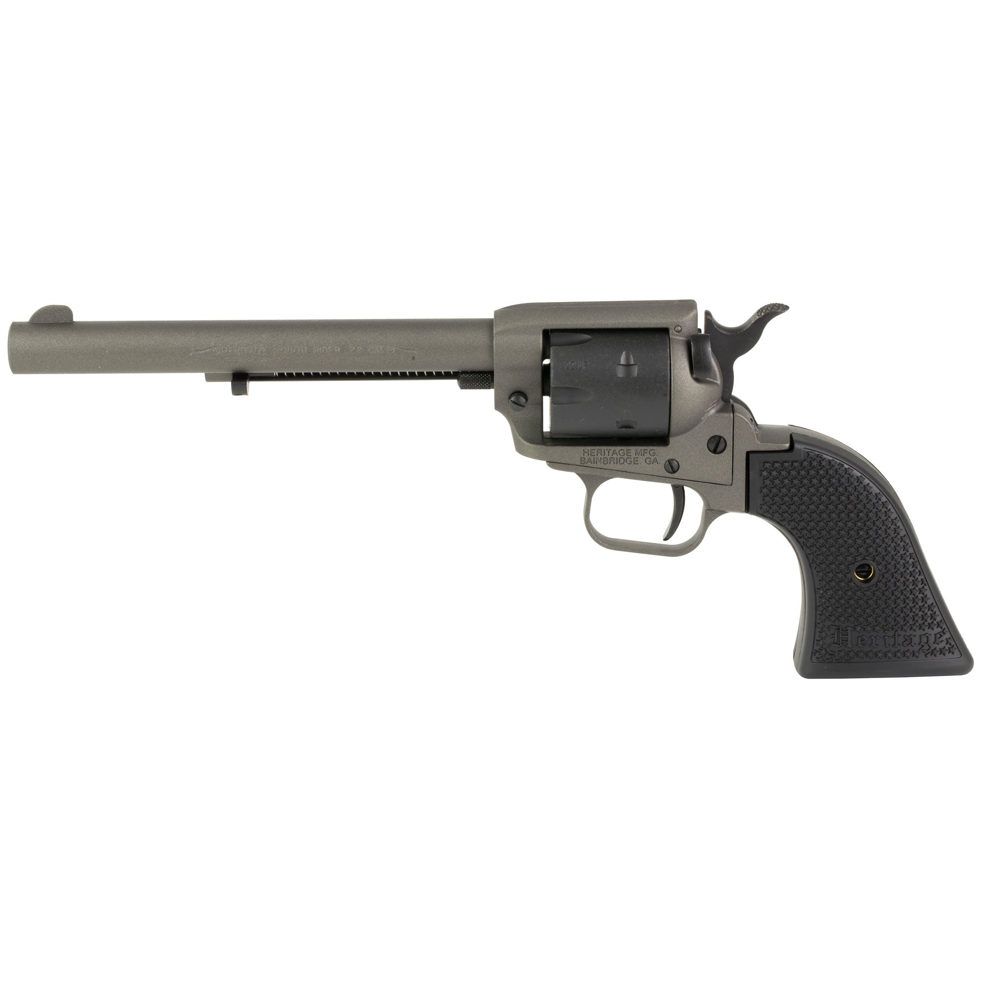 Heritage Rough Rider .22LR Revolver, 6.5" Barrel, Fixed Sights, Tungsten - RR22C6 - Heritage