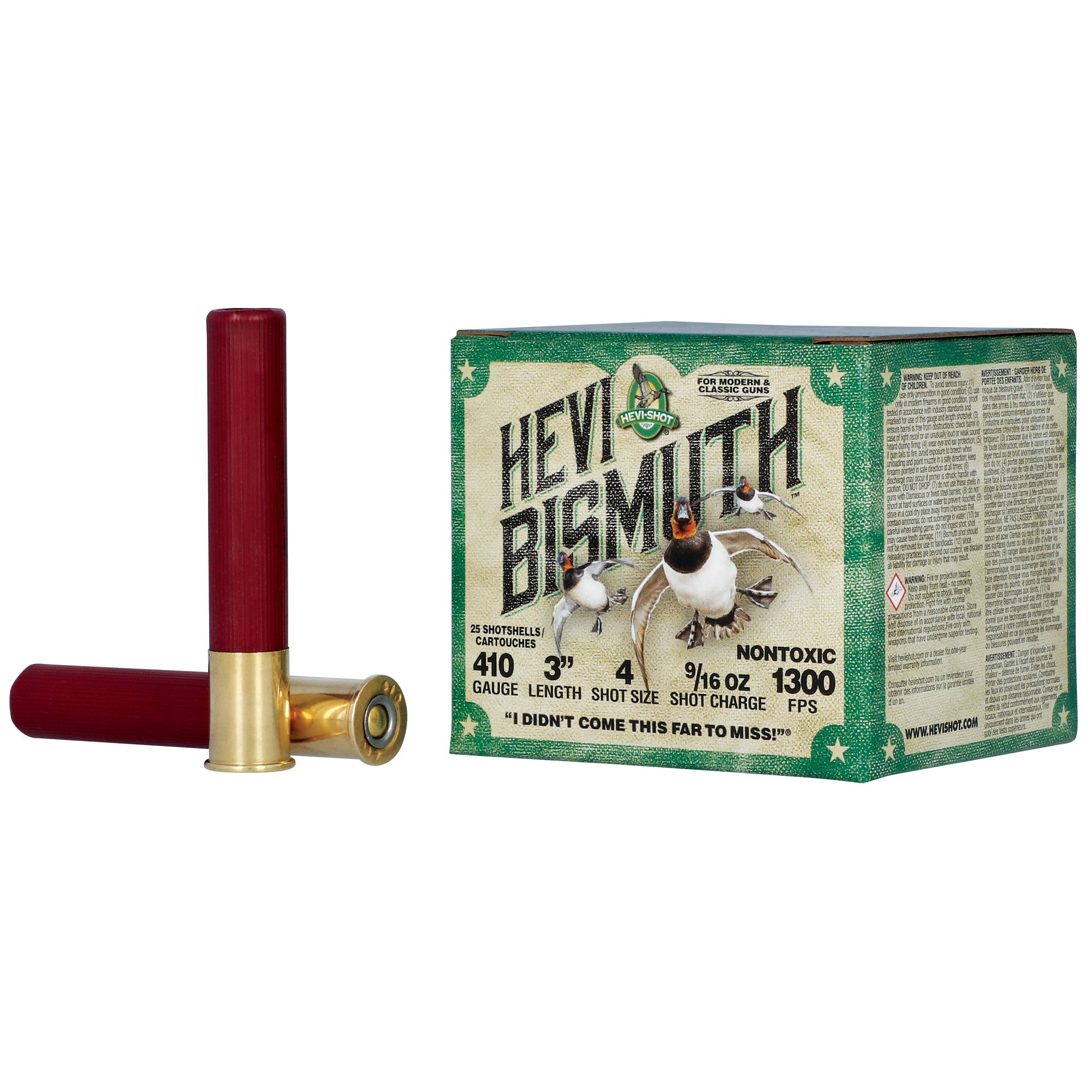 HEVI-Shot .410 Gauge Ammunition, 25 Rounds Bismuth #4 - HS19004 - Hevi-Shot