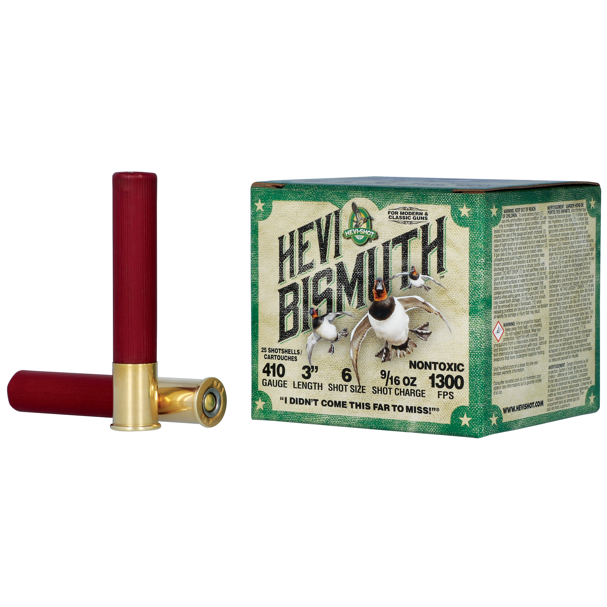 HEVI-Shot .410 Gauge Ammunition, 25 Rounds Bismuth #6 - HS19006 - Hevi-Shot