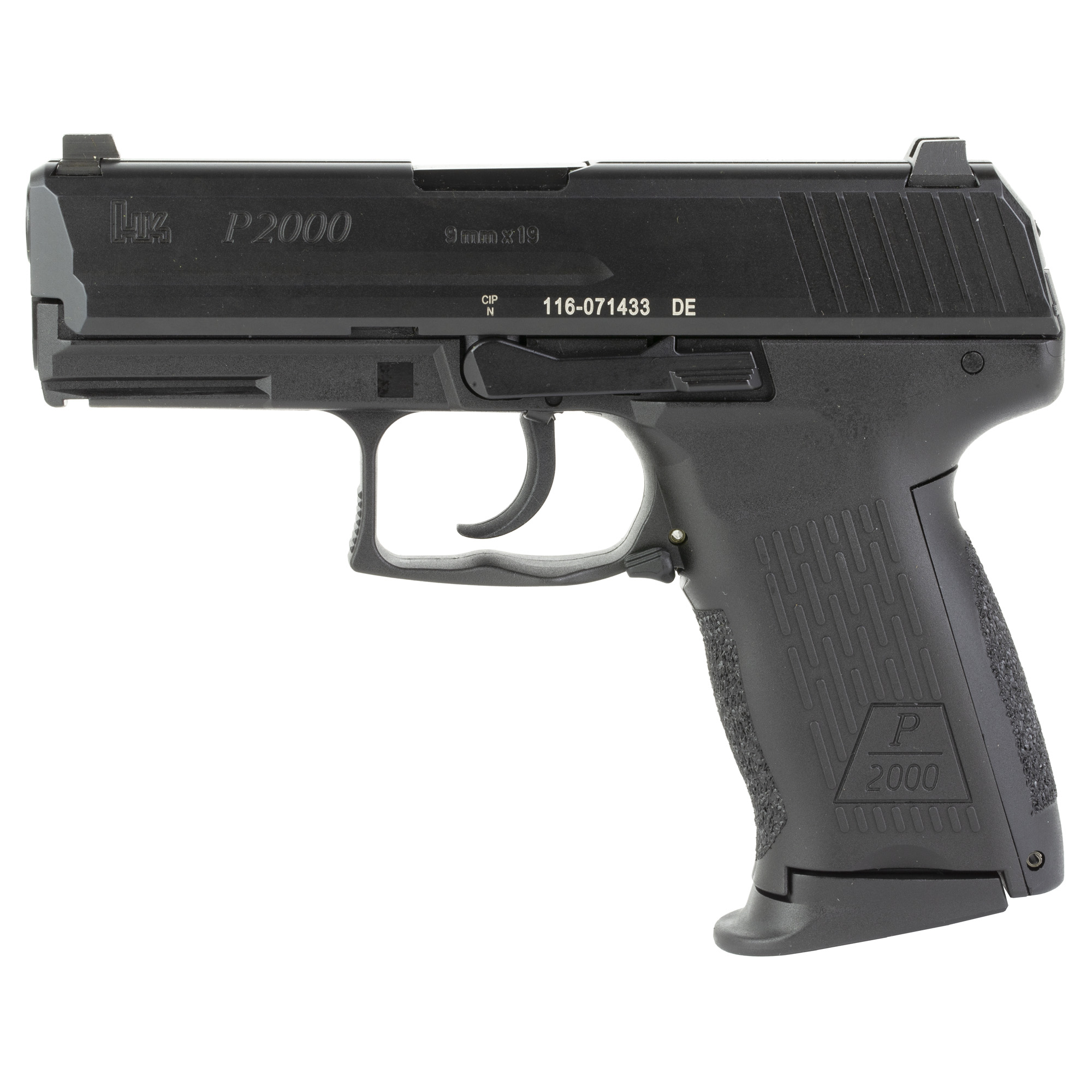 HK P2000 9mm Pistol, 3.66" Barrel, Night Sights, Black - 81000040 - H&K
