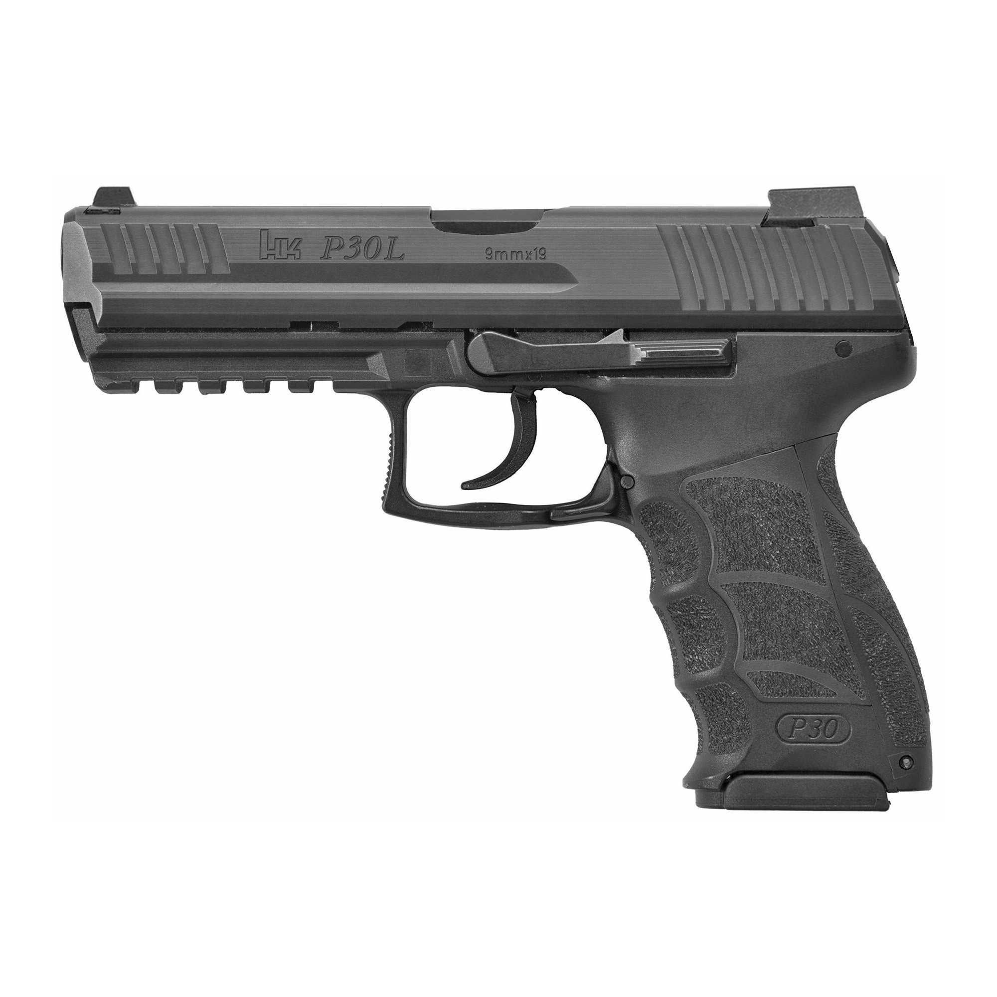 HK P30L 9mm Pistol, 4.45" Barrel, Night Sights, Black - 81000118 - H&K
