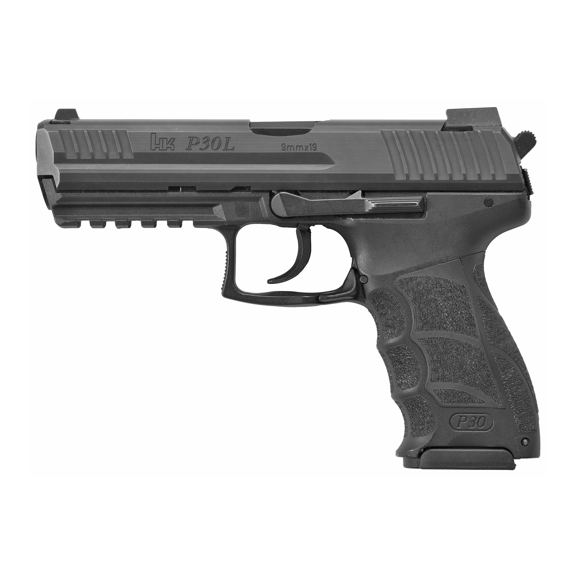 HK P30L 9mm Pistol, 4.45" Barrel, Night Sights, Black - 81000122 - H&K