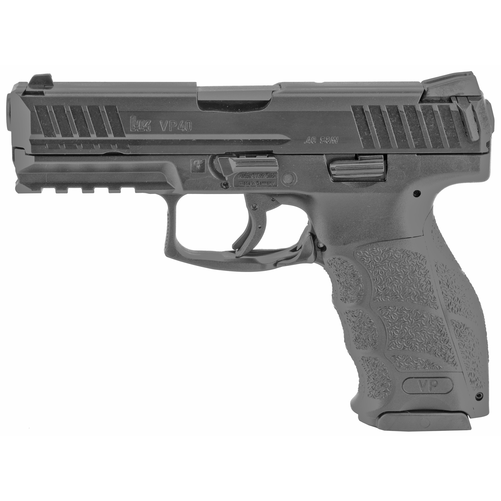 HK VP40 .40 S&W Pistol, 4.09" Barrel, 3 Dot Sights, Black - 81000243 - H&K
