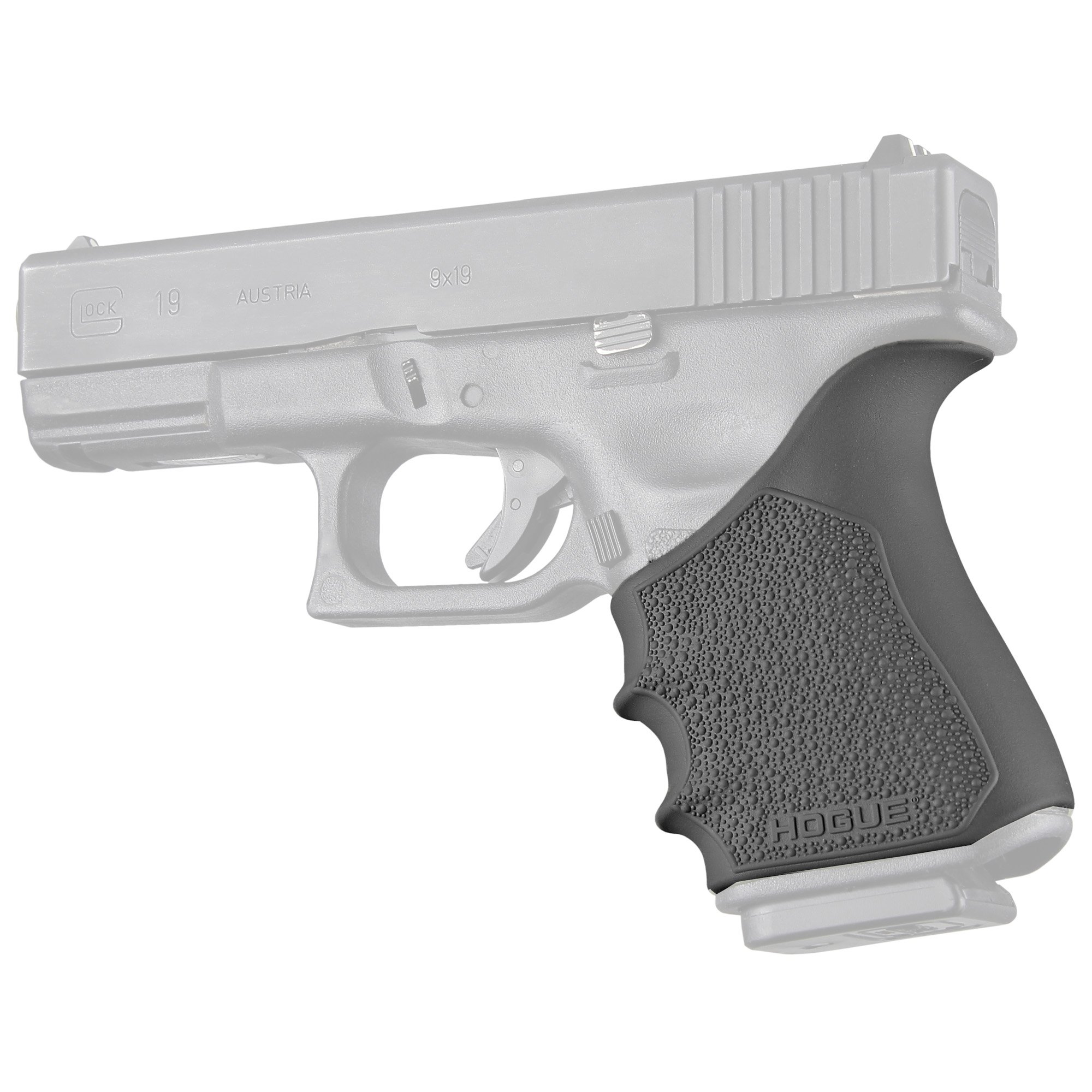 Hogue HandALL Beavertail Grip Sleeve, Fits Glock 19, 23, 25, 32, 38 Gen 3-4, Black