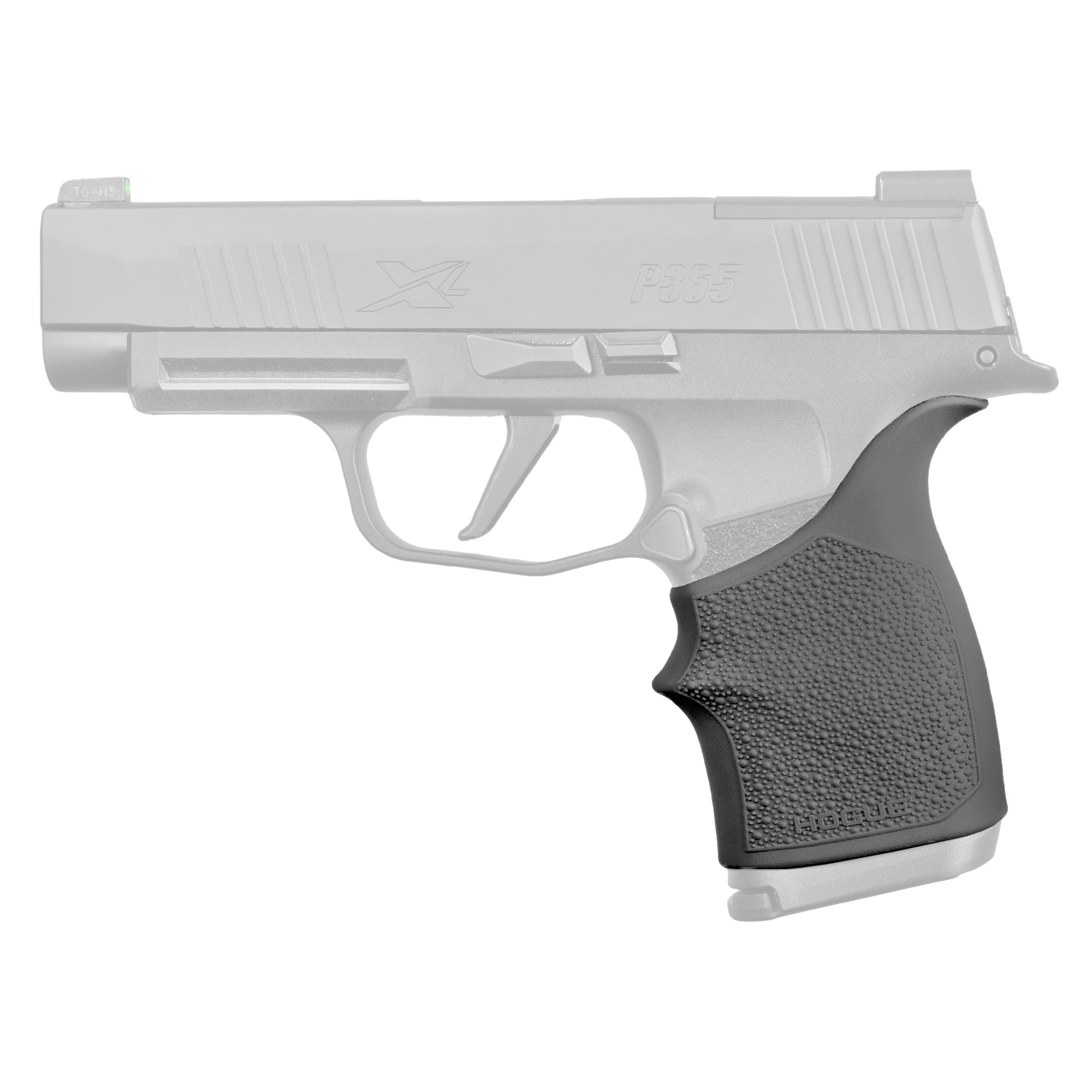 Hogue HandAll Beavertail Grip Sleeve, Rubber, Fits Sig P365XL, Black