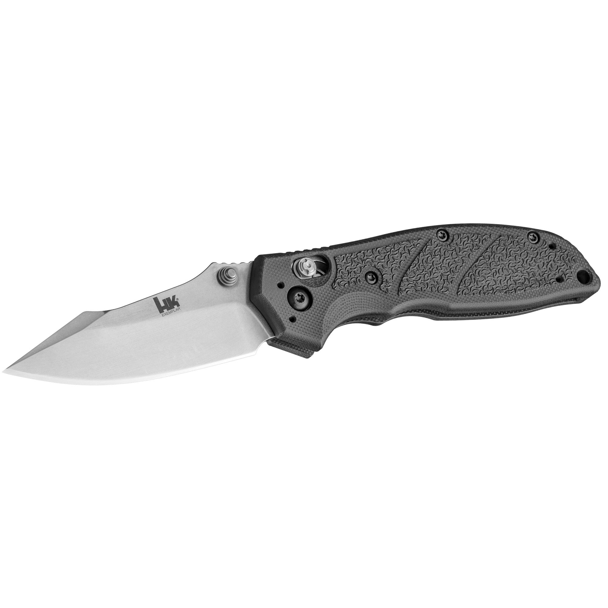 Hogue HK Exemplar 3.25" Clip Point Folding Knife, Silver - 54156 - Hogue